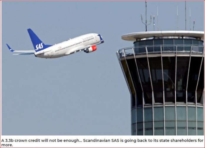 Scandinavian carrier SAS wants more relief funding