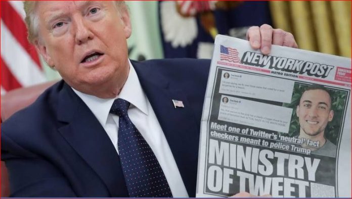 Trump signs order targeting social media after tweets flagged