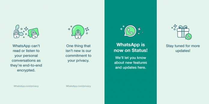 WhatsApp Uses Its Own Status Feature To Clarify Privacy Concerns