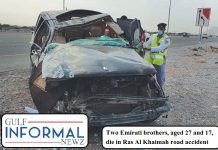 Two Emirati brothers, aged 27 and 17, die in Ras Al Khaimah road accident