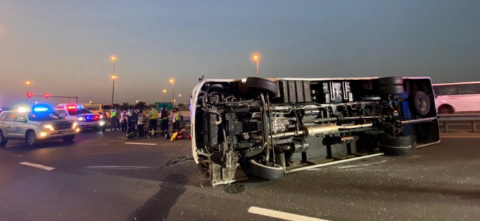 Dubai: 10 injured in crash after bus driver dozed off behind the wheel