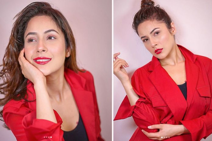 Dressed in red: Shehnaaz Gill sets social media on fire with her latest look